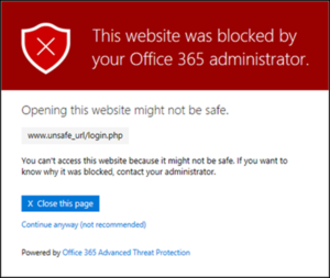 Blocked warning